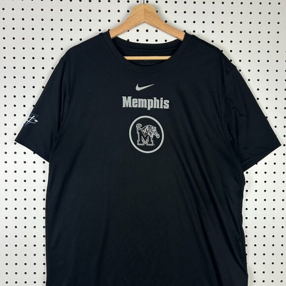 Nike 1 Cent Memphis Tigers Large Dri Fit Black Team Issued Penny Hardaway Shirt - Picture 3 of 6